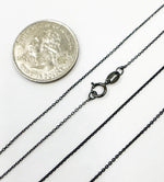 Load image into Gallery viewer, Black Rhodium 925 Sterling Silver Cable Finished Necklace. 13Necklace
