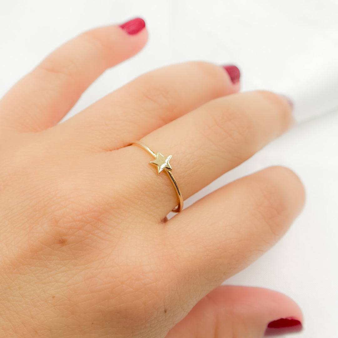 14K Solid Gold Star Ring. RFZ17548