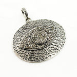 Load image into Gallery viewer, DP292. Diamond Sterling Silver Oval Eye Pendant
