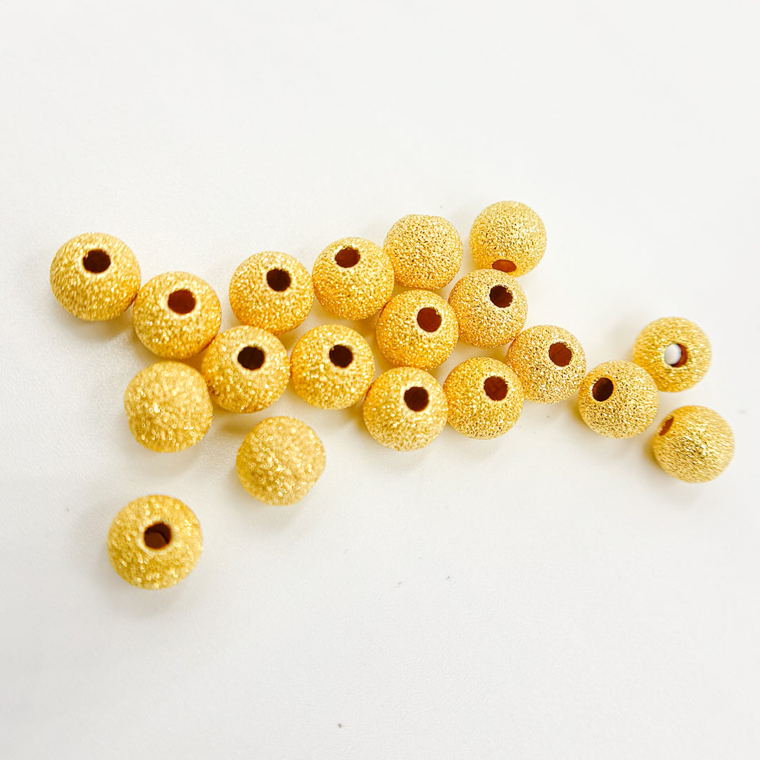 6MMGPBEADS. 6MM Gold Plated Sterling Silver Laser Cut Beads