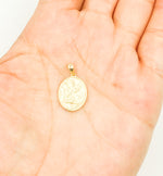 Load image into Gallery viewer, 14K Solid Gold Oval Shape