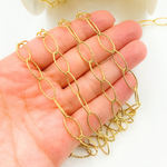 Load image into Gallery viewer, Gold Plated 925 Sterling Silver Hammered Oval Link Chain