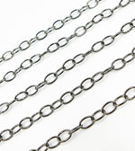 Load image into Gallery viewer, Black Rhodium 925 Sterling Silver Oval Link Chain. BR31
