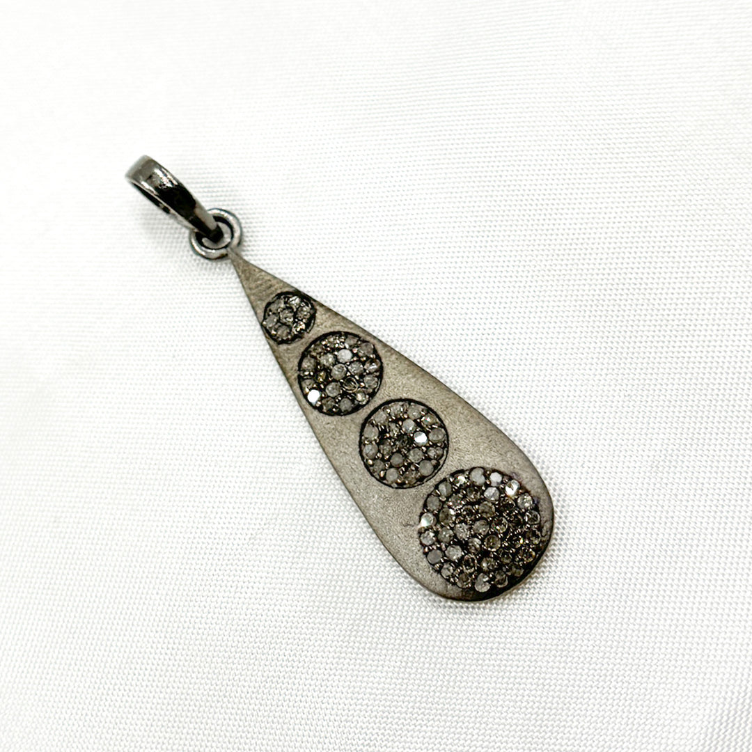 DP422. Diamond Sterling Silver Drop Pendant