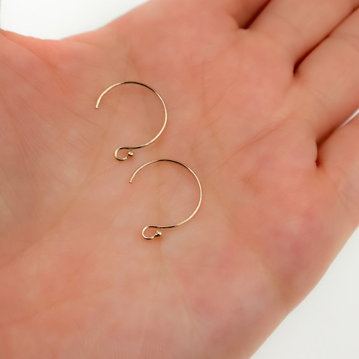 Gold Filled Circle Ball End Ear Wire