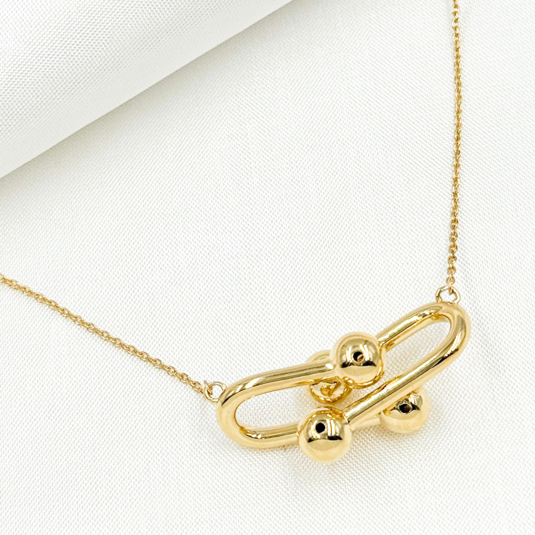 14K Solid Gold Knot Necklace. NFZ71461