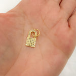 Load image into Gallery viewer, DC998. Diamond Sterling Silver Lock Charm
