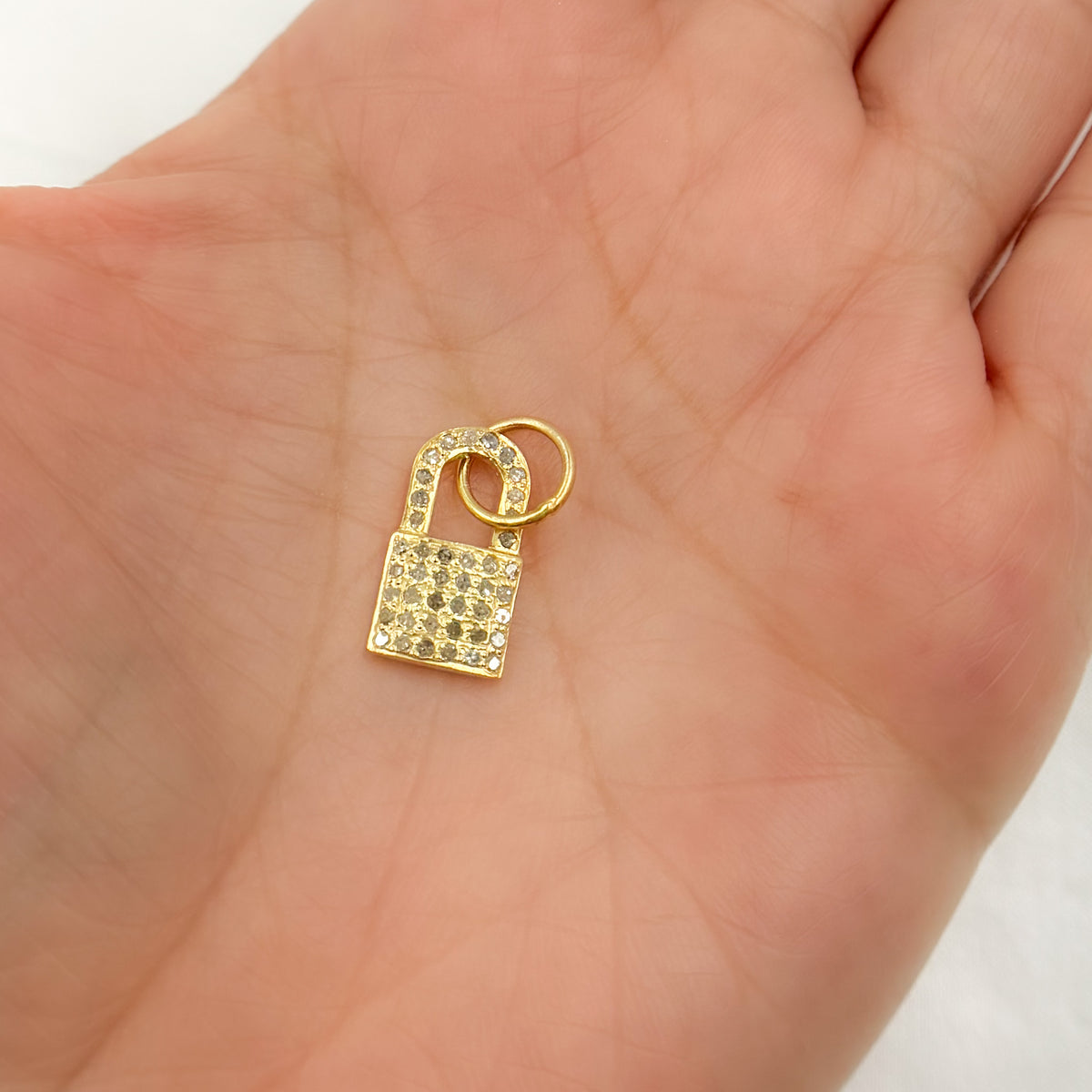Buy  Now Diamond Sterling Silver Lock Charm