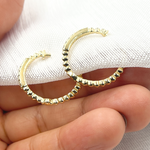 Load image into Gallery viewer, EHC56711. 14K Solid Gold Diamond Hoop Earrings