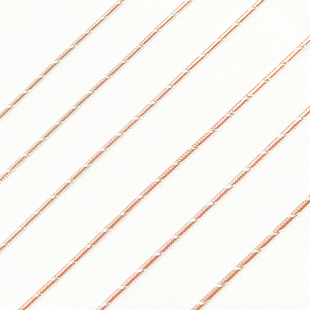 Z30RGS. Rose Gold Plated 925 Sterling Silver Beading Chain