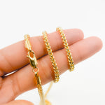 Load image into Gallery viewer, 080HVI2004000. 14K Solid Yellow Gold Franco Hollow Chain Necklace