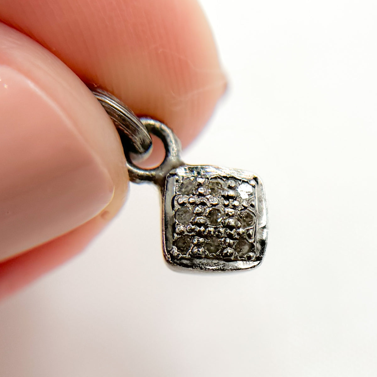 Sterling Silver Square Charm
