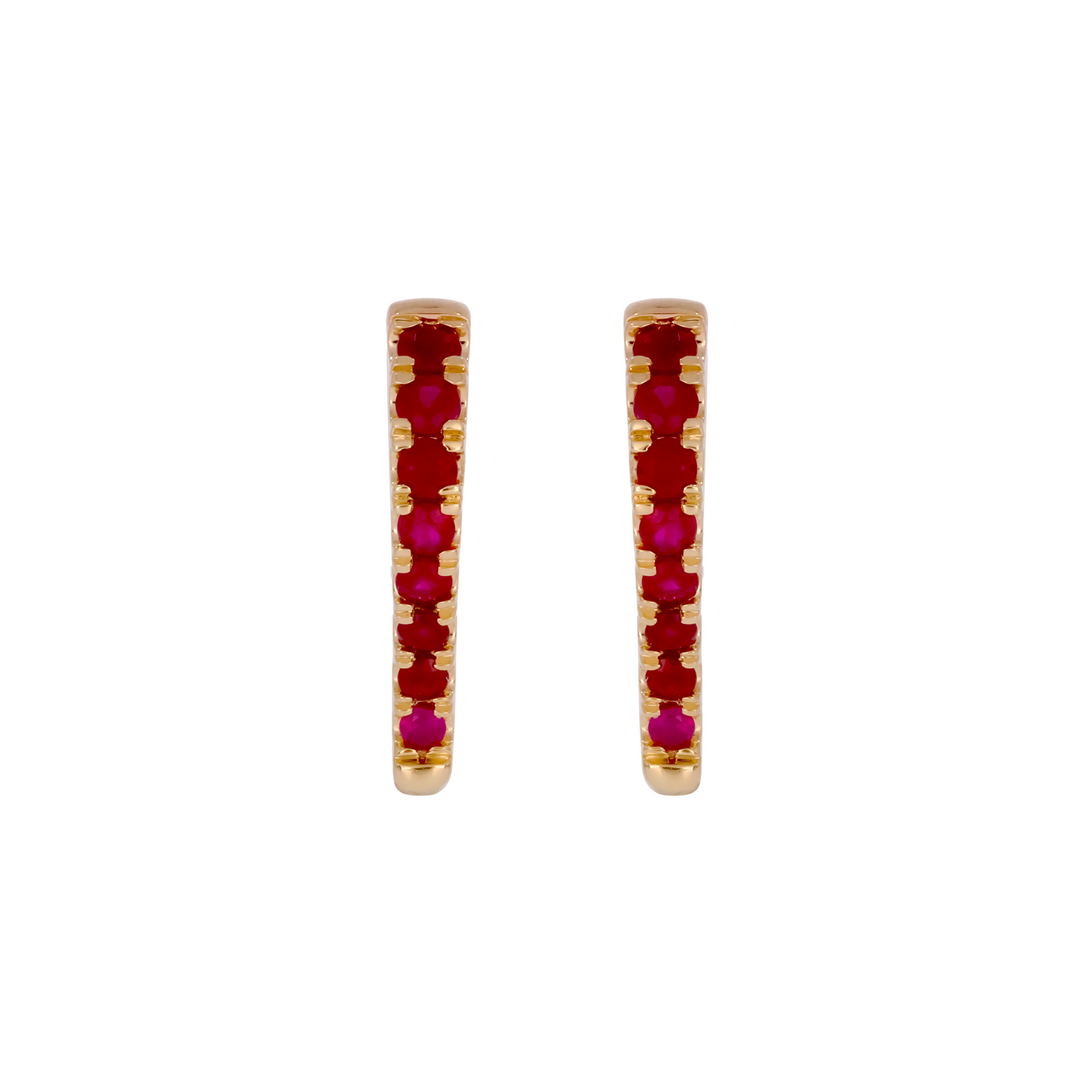 EHZ57340. 14K Solid Gold Diamond Fancy Hoops