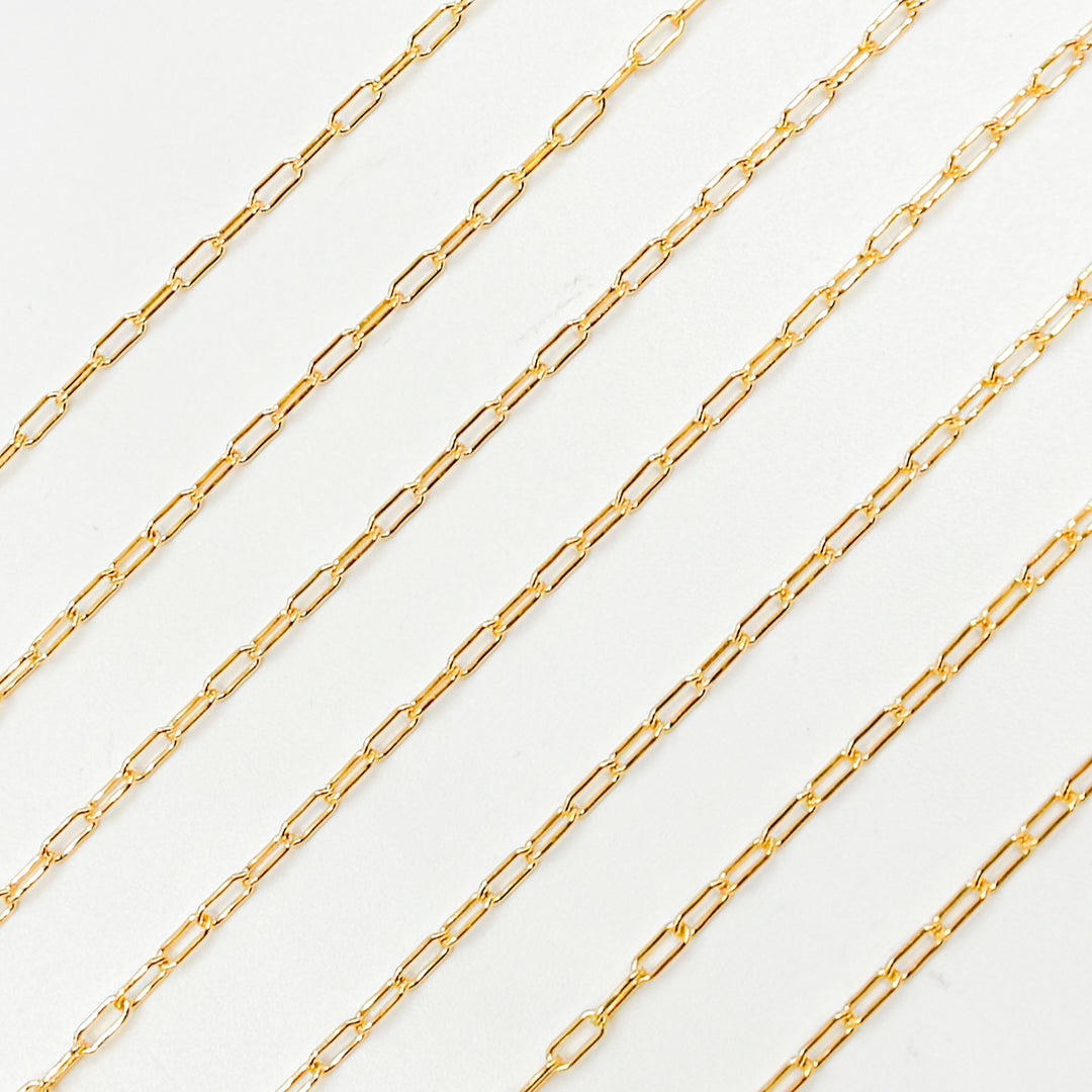 V297GF. 14K Gold Filled Paperclip Link Chain