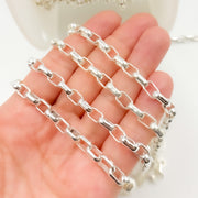 921SS. Sterling Silver Smooth Oval Link Chain