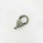 Load image into Gallery viewer, DC608. Diamond &amp; Sterling Silver Black Rhodium Round Trigger Clasp
