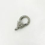 Load image into Gallery viewer, DC608. Diamond Sterling Silver Round Trigger Clasp
