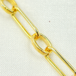 Load image into Gallery viewer, Gold Plated 925 Sterling Silver Paperclip Chain. V165GP
