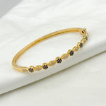 Load image into Gallery viewer, 14K Solid Gold Bangle with Diamonds and Stones. KG246
