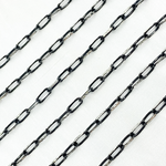 Load image into Gallery viewer, Two Tone Black Rhodium 925 Sterling Silver Cable Link Chain. X5SBDC
