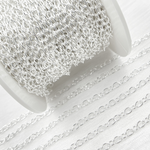 Load image into Gallery viewer, 925 Sterling Silver Smooth Oval Link Chain. V191SS
