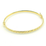 Load image into Gallery viewer, Bangle13. 14K Solid Gold Matte Textured Bangle
