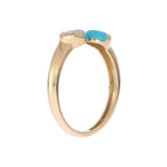 Load image into Gallery viewer, DRN05778TQ. 14k Solid Gold Turquoise and Diamond Fancy Ring