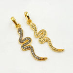 Load image into Gallery viewer, DP356. Diamond Sterling Silver Snake Pendant
