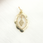 Load image into Gallery viewer, 14K Solid Gold Diamond Organic Charm. GDP468
