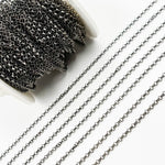 Load image into Gallery viewer, V101BR. Black Rhodium Sterling Silver Diamond Shape Link Chain
