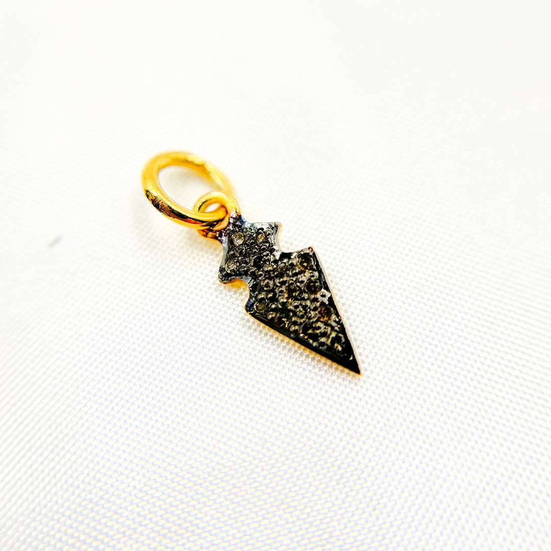 DC357. Diamond Silver Mini Arrow Head Charm