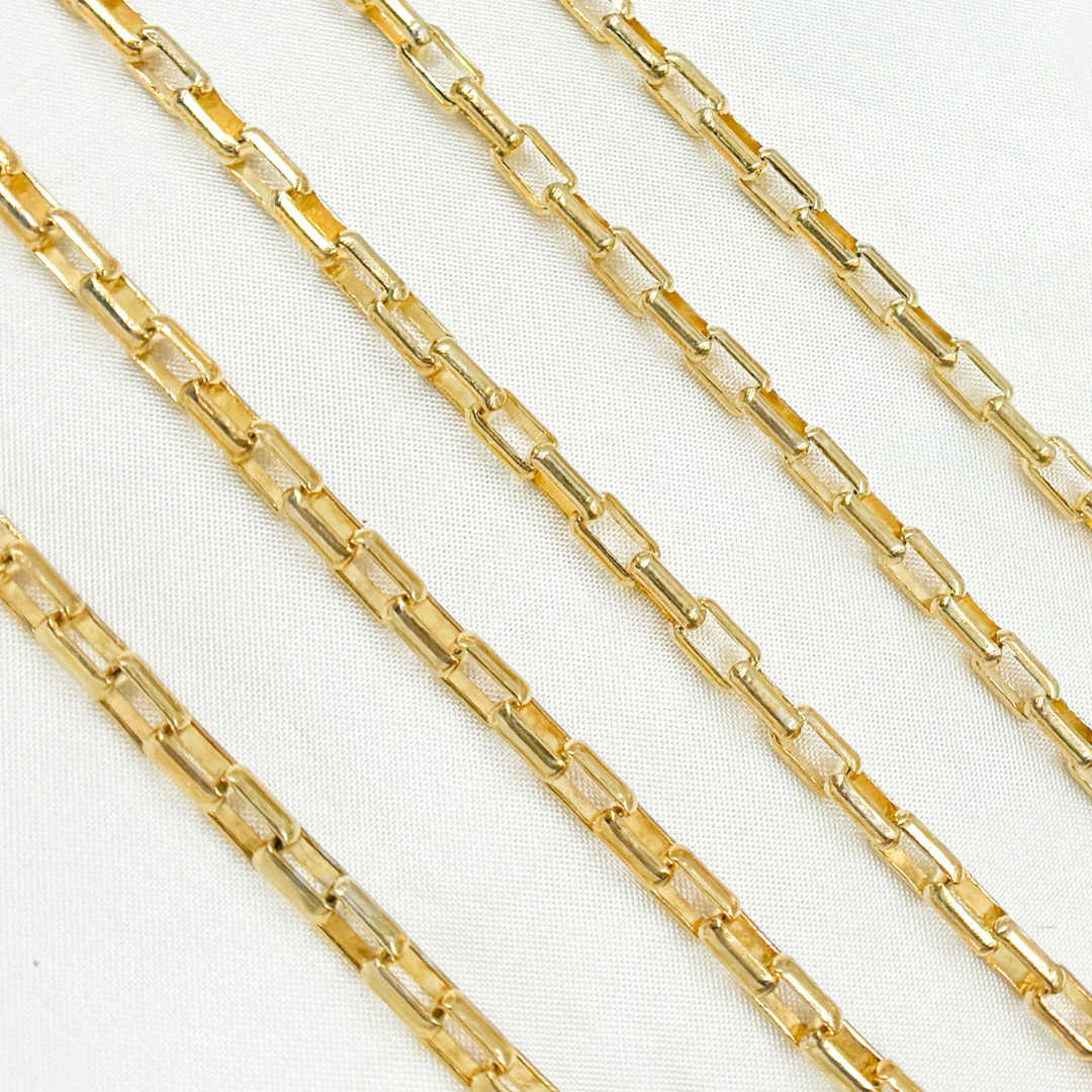 501GP. Gold Plated 925 Sterling Silver Smooth Box Chain