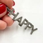Load image into Gallery viewer, DP596. Diamond Sterling Silver Happy Pendant
