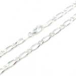 Load image into Gallery viewer, 925 Sterling Silver Figaro Diamond Cut Necklace. 1004241FGNecklace

