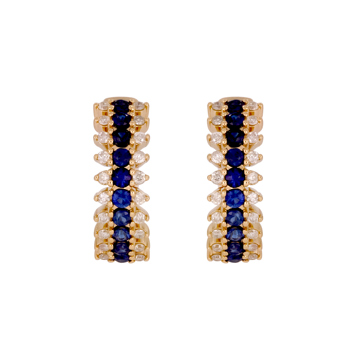 14k Solid Gold Diamond and Dangle Earring