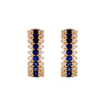 14k Solid Gold Diamond and Dangle Earring