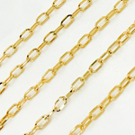 Load image into Gallery viewer, Gold Plated 925 Sterling Silver Flat Cable Link Chain. V151GP
