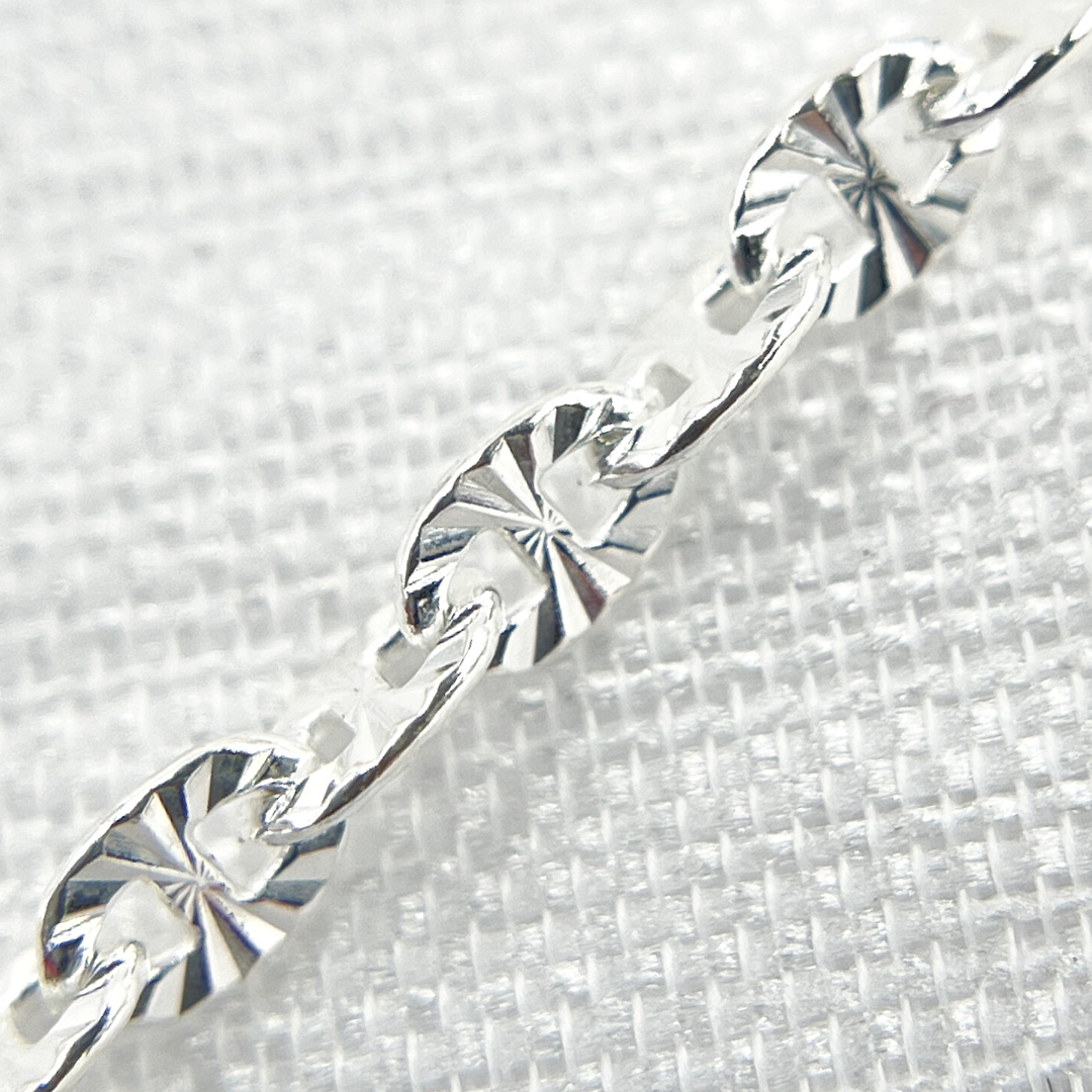 925 Sterling Silver Diamond Cut Marina Chain. V91SS