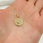 Load image into Gallery viewer, 14K Solid Gold Diamond Round Heart Charm. PFC32632
