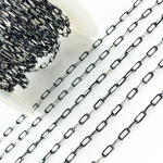 Load image into Gallery viewer, Two Tone Black Rhodium 925 Sterling Silver Cable Link Chain. X5SBDC
