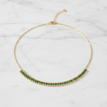 Load image into Gallery viewer, NFL70815. 14K Solid Gold Diamond and Gemstone Dangle Necklace