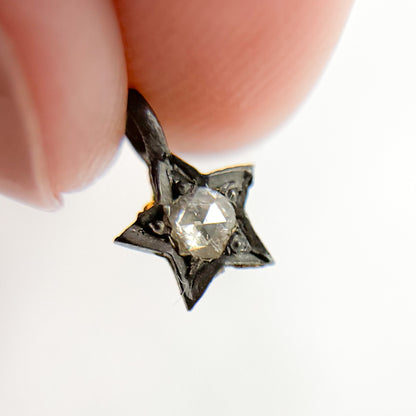 Diamond Sterling Silver Star Charm