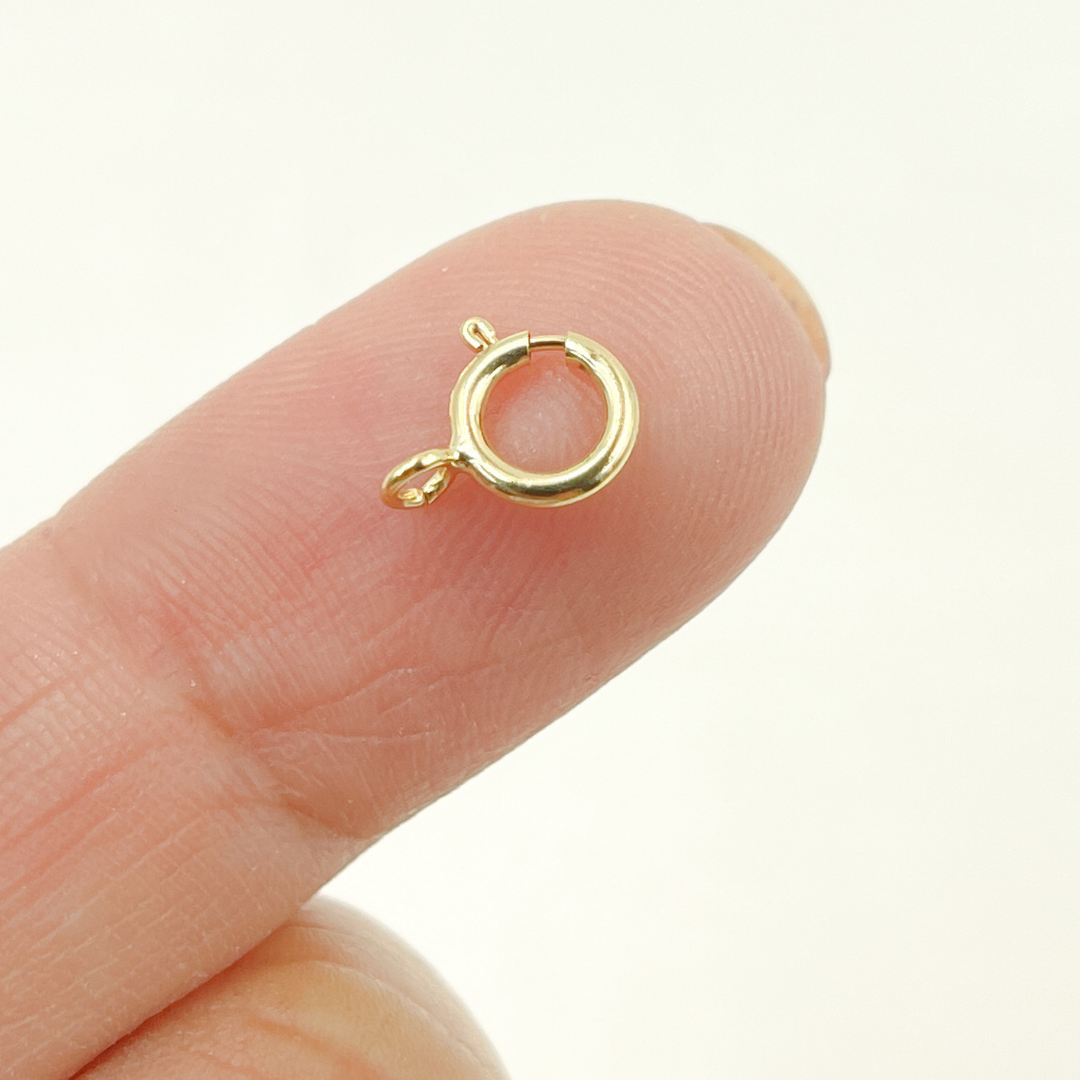 Long Spring Ring Buy Online 14K Solid Gold Spring Ring 5.5mm Clasp Today