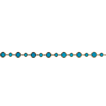 BTZ65118TQ. 14K Solid Gold Gemstone Bracelet