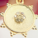 Load image into Gallery viewer, 14K Solid Gold Diamond Circle Charm. GDP424
