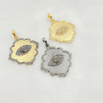Load image into Gallery viewer, DP297. Diamond Silver Eye Flower Pendant
