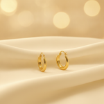 Load image into Gallery viewer, GER143. 14K Gold Chunky Textured Hollow Hoop