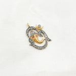 Load image into Gallery viewer, DC1014. Diamond Sterling Silver OM Symbol Pendant with Ruby
