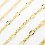 Load image into Gallery viewer, V304GF. 14k Gold Filled Cable and Diamond Cut Marina Link Chain