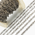 Load image into Gallery viewer, Y40OX. Oxidized Sterling Silver Diamond Cut Paperclip Link Chain
